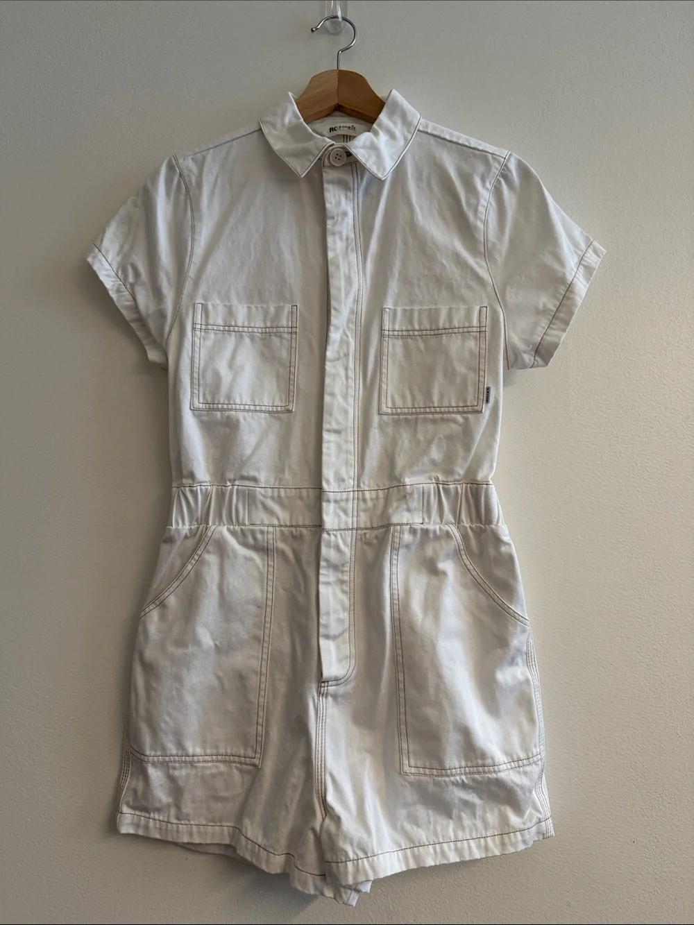 Rolla’s white denim romper